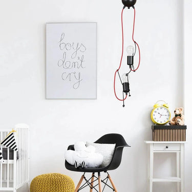BOBI 2-lichts hanglamp - Zwart frame