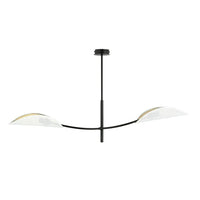 Emibig LOTUS 2-lichts hanglamp - Wit-gouden kappen