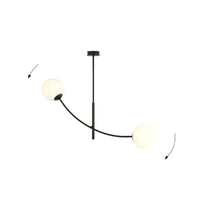 Emibig HUNTER 2-lichts hanglamp - Wit glas - Zwart frame - Mooier Thuis