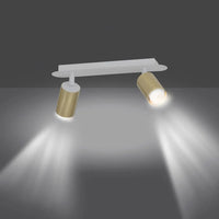 Emibig ZEN 2-lichts plafondspot - Wit goud