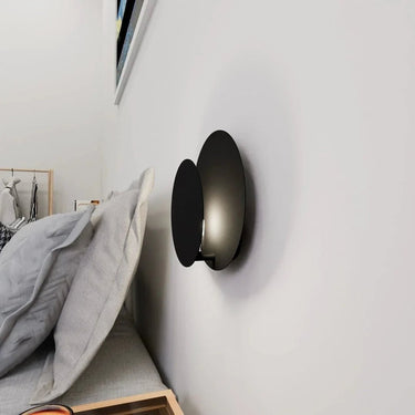 CIRCLE 1-lichts wandlamp - Zwart frame