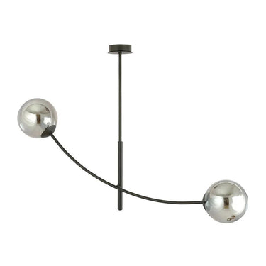 HUNTER 2-lichts hanglamp - Smoked glas