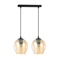 Emibig ISTAR 2-lichts hanglamp - Amber glas