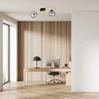 Emibig SPLENDI 2-lichts plafondlamp – Smoke glas - Mooier Thuis