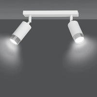 Emibig HIRO 2-lichts plafondlamp - Wit-chroom - Mooier Thuis