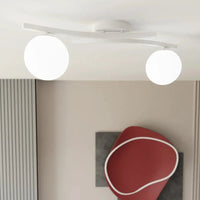 OPUS 2-lichts plafondlamp - Wit glas - afbeelding 2
