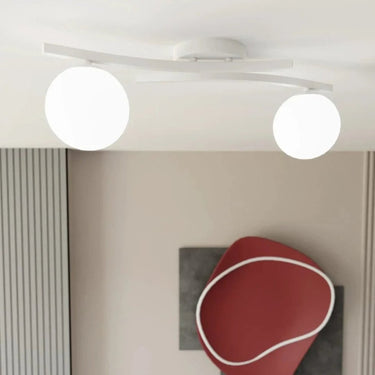 OPUS 2-lichts plafondlamp - Wit glas