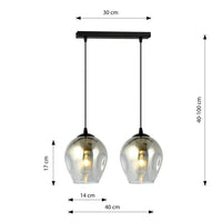 Emibig ISTAR 2-lichts hanglamp - Smoked glas - Mooier Thuis