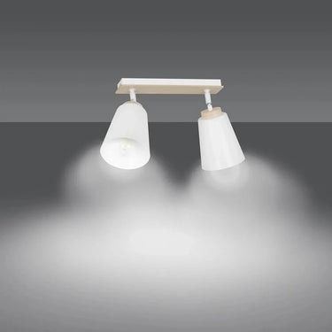 ATLAS 2-lichts plafondlamp - Wit Scandinavisch