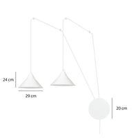 Emibig ABRAMO 2-lichts hanglamp – Wit - Mooier Thuis