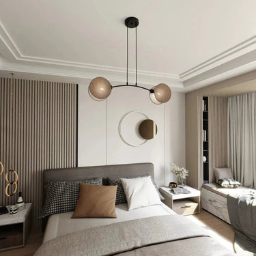 PATTERN 2-lichts hanglamp - Beige textiel
