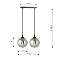 Emibig COSMO 2-lichts hanglamp - Smoked glas - Mooier Thuis