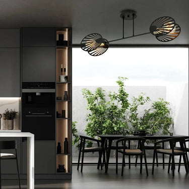 TALIA 2-lichts plafondlamp - Zwart goud