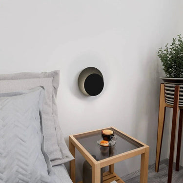CIRCLE 1-lichts wandlamp - Zwart frame