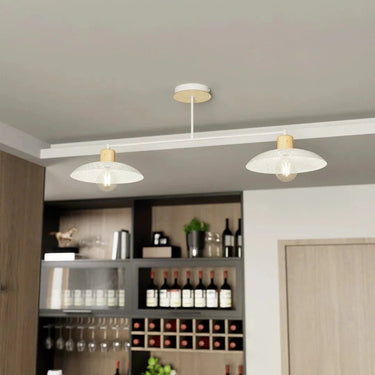 KOBE 2-lichts hanglamp - Wit frame