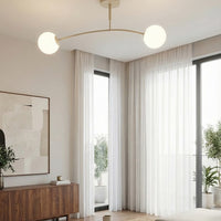 Pregos plafondlamp opaalwit glas 2-lichts