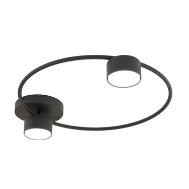 LUCIO 2-lichts plafondlamp - Zwart frame