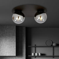 SOLAR 2-lichts plafondlamp - Smoked glas - afbeelding 2