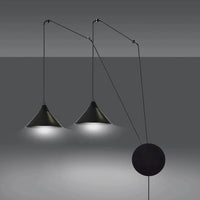 Emibig ABRAMO 2-lichts hanglamp - Zwart metaal - Mooier Thuis
