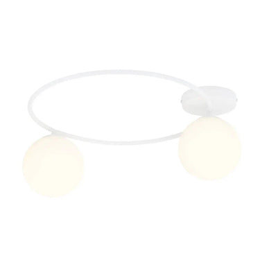 SOPRA 2-lichts plafondlamp - Wit glas