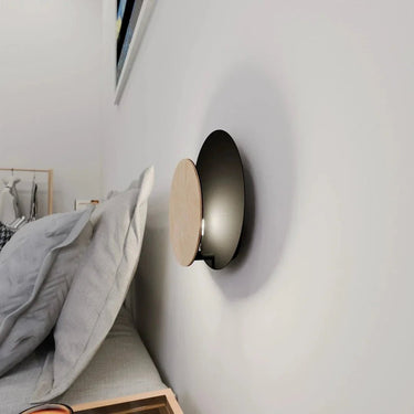 CIRCLE 1A 1-lichts wandlamp - Zwart multiplex
