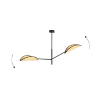 Emibig VENE 2-lichts hanglamp - Zwart Rotan - Mooier Thuis