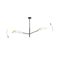 Emibig VENE 2-lichts hanglamp - Wit textiel - Zwart frame - Mooier Thuis