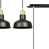 Emibig IBOR 2-lichts hanglamp - Zwart met goud accent - Mooier Thuis