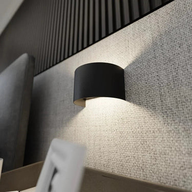 FOLD 1-lichts wandlamp - Zwart