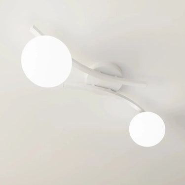 OPUS 2-lichts plafondlamp - Wit glas