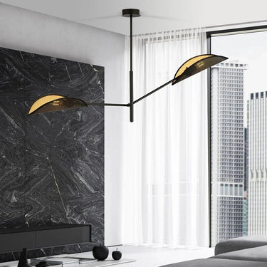 VENE 2-lichts hanglamp - Zwart goud