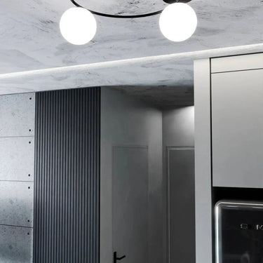 SOPRA 2-lichts plafondlamp – Wit/zwart
