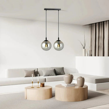 COSMO 2-lichts hanglamp - Smoked glas