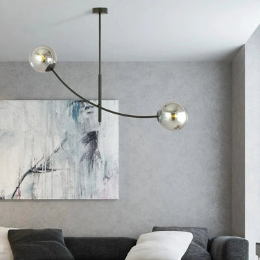 HUNTER 2-lichts hanglamp - Smoked glas