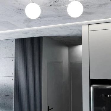 SOPRA 2-lichts plafondlamp - Wit glas