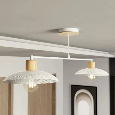 KOBE 2-lichts hanglamp - Wit frame