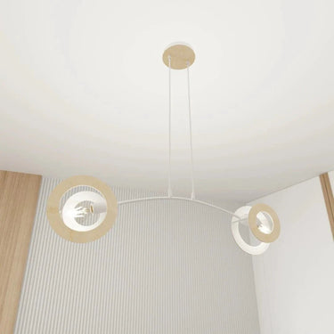 SKIVA 2-lichts hanglamp - Wit frame