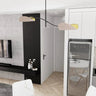 LOTUS 2-lichts hanglamp - Grijze kappen hanglamp met lampenkap - sfeervol in een Glamour interieur