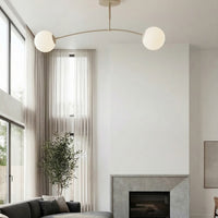 Pregos plafondlamp opaalwit glas 2-lichts