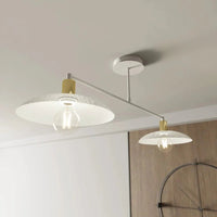 SPIRIT 2-lichts hanglamp - Wit metaal goud accent - afbeelding 2