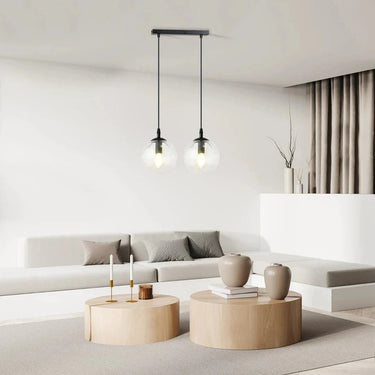 COSMO 2-lichts hanglamp - Helder glas
