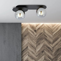 PLAZA 2-lichts plafondlamp - Smoked glas - afbeelding 2