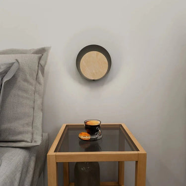 CIRCLE 1A 1-lichts wandlamp - Zwart multiplex