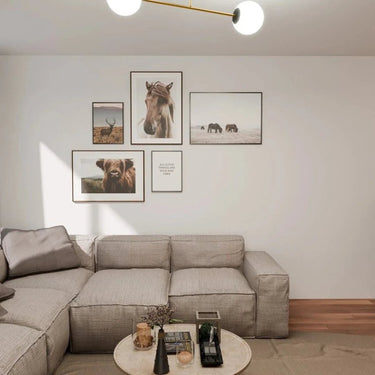 MAGNUM 2-lichts plafondlamp - Wit glas - Zwart goud