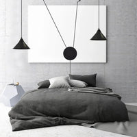ABRAMO 2-lichts hanglamp - Zwart metaal - afbeelding 2
