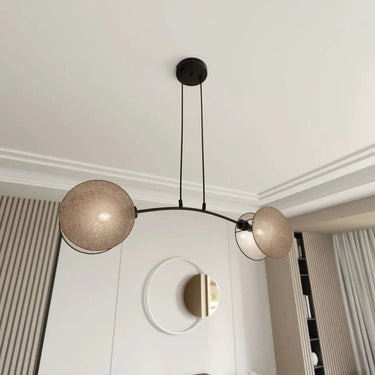 PATTERN 2-lichts hanglamp - Beige textiel