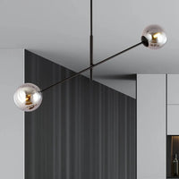 Emibig LINEAR 2-lichts hanglamp - Smoked glas