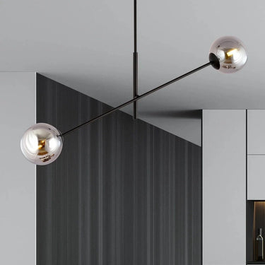 LINEAR 2-lichts hanglamp - Smoked glas