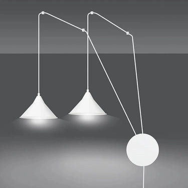 ABRAMO 2-lichts hanglamp – Wit