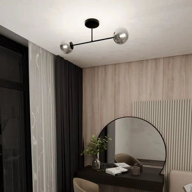 ROMA 2-lichts plafondlamp - Smoked glas